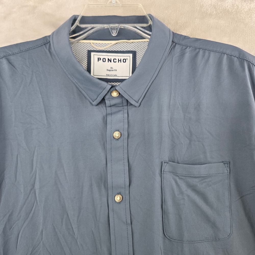 Poncho ultra-lite Fishing Shirt Mens XL Blue Short Sleeve Regular Fit l